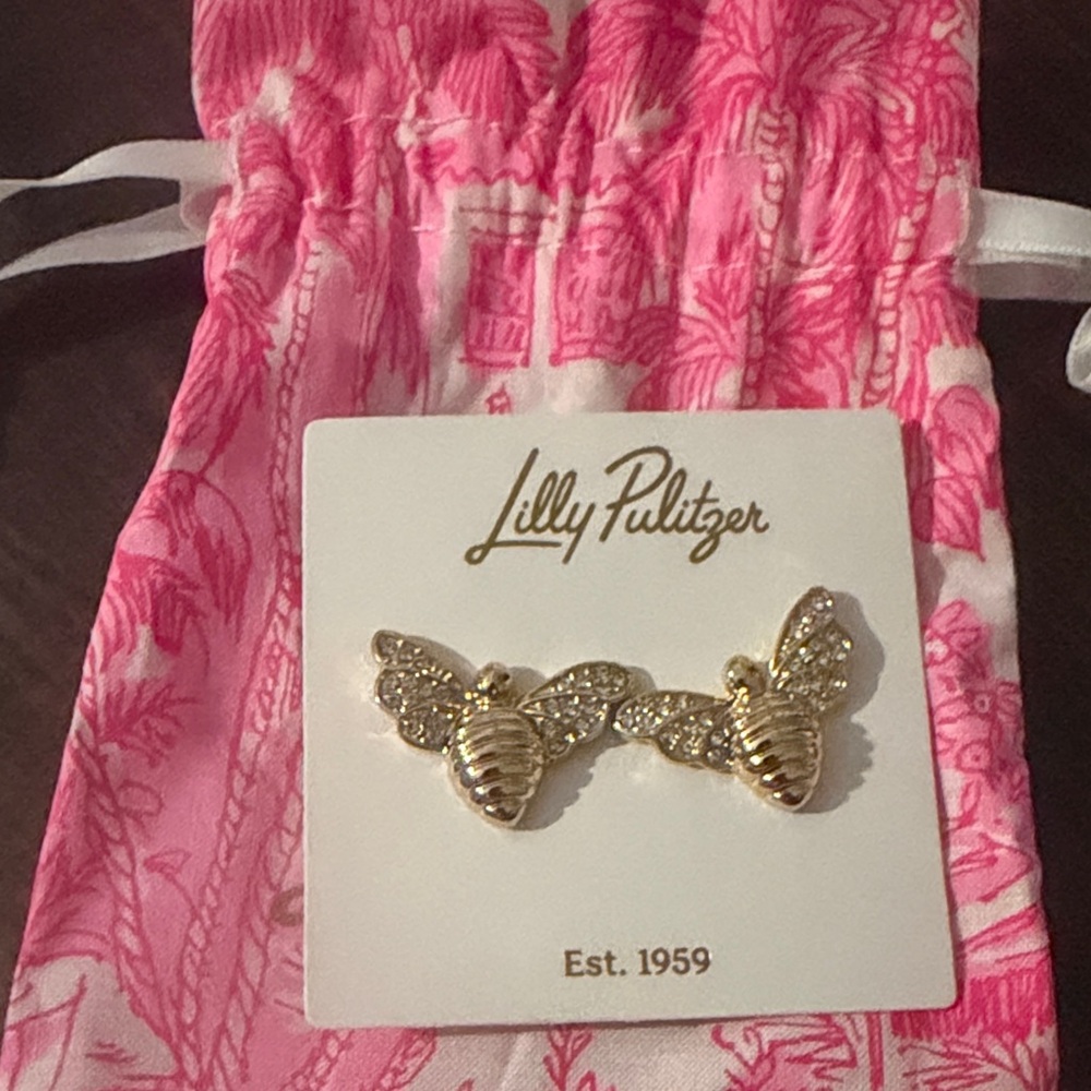 Lilly Pulitzer Gold and Silver Bee Studs